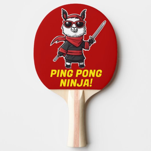Ping Pong Ninja Funny Llama Camouflage Cool Sports Tischtennis Schläger (Vorderseite)