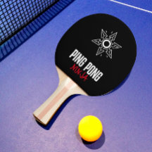 Ping Pong Ninja Moderner roter und weißer Text