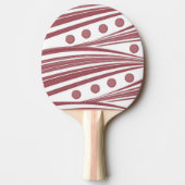 Ping Pong Paddle Abstrakt Burgund & White Strip Tischtennis Schläger (Vorderseite)