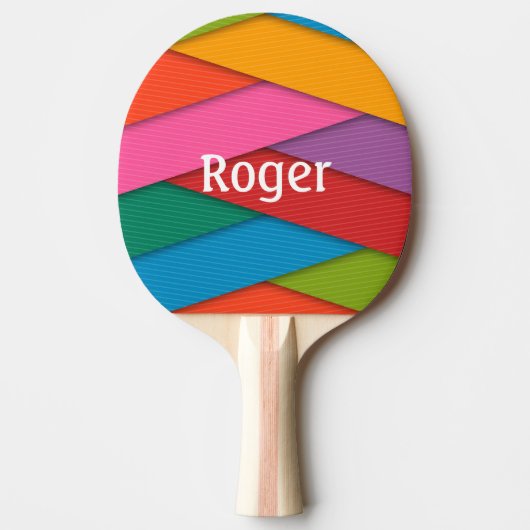 Ping Pong Paddle Abstrakt farbenfroh Tischtennis Schläger (Vorderseite)