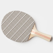 Ping Pong Paddle Brown & White Stripe Tischtennis Schläger (Seitenansicht)