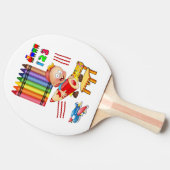 Ping Pong Paddle Crayons Zahlen Tischtennis Schläger (Seitenansicht)