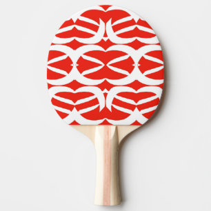 Ping Pong Paddle, ein elegantes rot-weißes Design Tischtennis Schläger