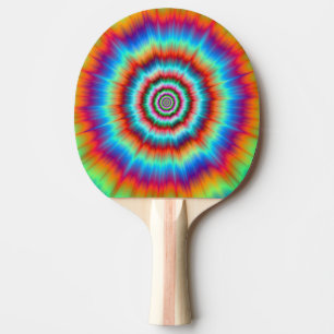 Ping Pong Paddle Explosion in Blau und Orange Tischtennis Schläger