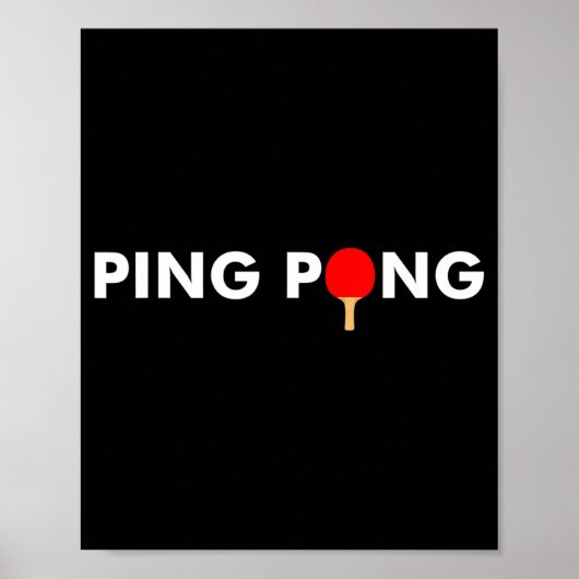 Ping Pong Paddle für Tischtennis Poster (Vorne)