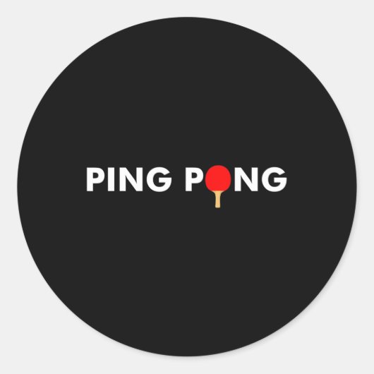 Ping Pong Paddle für Tischtennis Runder Aufkleber (Vorderseite)