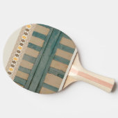 Ping Pong Paddle Green & Beige Tischtennis Schläger (Seitenansicht)
