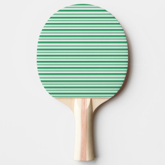 Ping Pong Paddle Green & White Stripe Tischtennis Schläger (Vorderseite)