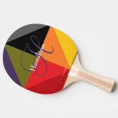 Ping-Pong Paddle - HAMbyWG - Farbenfrohe Geometrie Tischtennis Schläger (Seitenansicht)