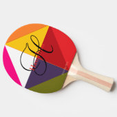 Ping-Pong Paddle - HAMbyWG - Farbenfrohe Geometrie Tischtennis Schläger (Seitenansicht)