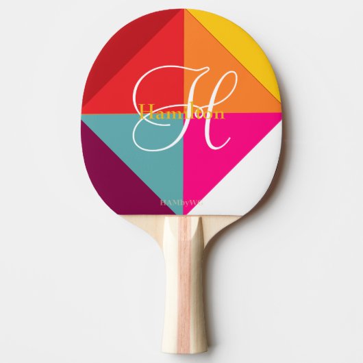 Ping-Pong Paddle - HAMbyWG - Tabelle passt Tischtennis Schläger (Vorderseite)