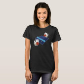 Ping Pong Paddle Ladys Cat Table Tennis Player Ca T-Shirt (Vorne ganz)