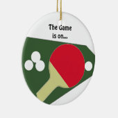 Ping Pong Paddle mit Balls Keramik Ornament (Rechts)