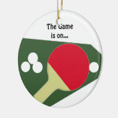 Ping Pong Paddle mit Balls Keramik Ornament (Links)