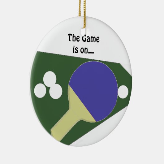 Ping Pong Paddle mit Balls Keramikornament (Rechts)