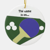 Ping Pong Paddle mit Balls Keramikornament (Vorne)
