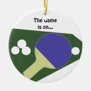 Ping Pong Paddle mit Balls Keramikornament