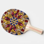 Ping Pong Paddle mit Colombia Colors Tischtennis Schläger (Seitenansicht)