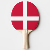 Ping Pong Paddle mit der Flagge Dänemarks Tischtennis Schläger (Rückseite)