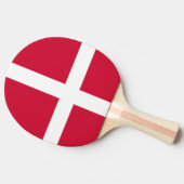 Ping Pong Paddle mit der Flagge Dänemarks Tischtennis Schläger (Seitenansicht)