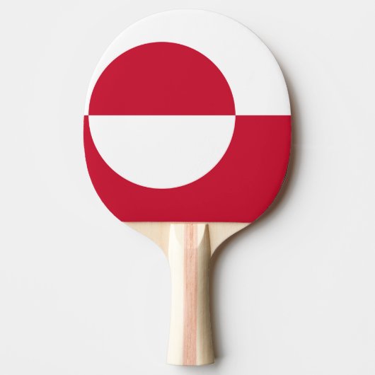 Ping Pong Paddle mit der Flagge Grönlands Tischtennis Schläger (Vorderseite)