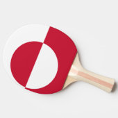 Ping Pong Paddle mit der Flagge Grönlands Tischtennis Schläger (Seitenansicht)