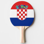 Ping Pong Paddle mit der Flagge Kroatiens Tischtennis Schläger (Vorderseite)