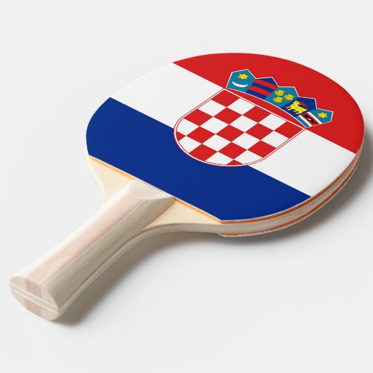 Ping Pong Paddle mit der Flagge Kroatiens Tischtennis Schläger (Vorderseite)