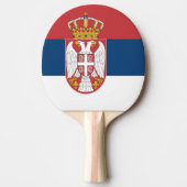 Ping Pong Paddle mit der Flagge Serbiens Tischtennis Schläger (Vorderseite)