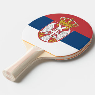 Ping Pong Paddle mit der Flagge Serbiens Tischtennis Schläger