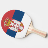 Ping Pong Paddle mit der Flagge Serbiens Tischtennis Schläger (Seitenansicht)