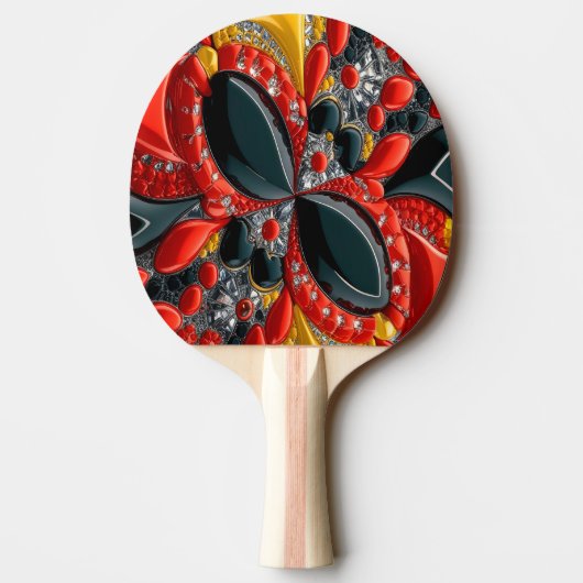 Ping Pong Paddle mit Deutschland Colors Tischtennis Schläger (Rückseite)