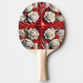 Ping Pong Paddle mit englischen Rose Design Tischtennis Schläger (Vorderseite)
