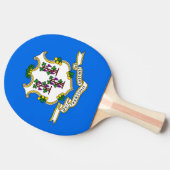 Ping Pong Paddle mit Flag Connecticut, USA Tischtennis Schläger (Seitenansicht)