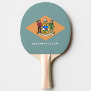 Ping Pong Paddle mit Flag Delaware, USA Tischtennis Schläger