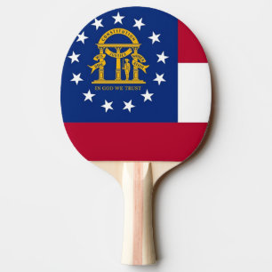 Ping Pong Paddle mit Flag Georgia, USA Tischtennis Schläger
