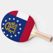 Ping Pong Paddle mit Flag Georgia, USA Tischtennis Schläger (Seitenansicht)