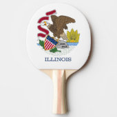 Ping Pong Paddle mit Flag Illinois, USA Tischtennis Schläger (Vorderseite)