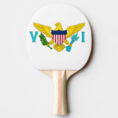 Ping Pong Paddle mit Flag Jungfrau Island, USA Tischtennis Schläger (Rückseite)