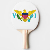 Ping Pong Paddle mit Flag Jungfrau Island, USA Tischtennis Schläger (Vorderseite)