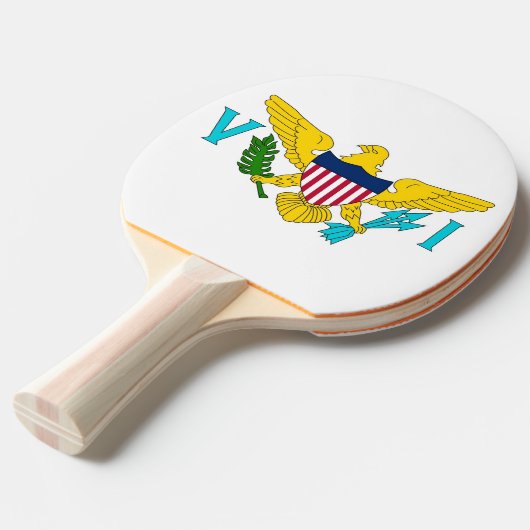 Ping Pong Paddle mit Flag Jungfrau Island, USA Tischtennis Schläger (Vorderseite)