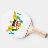 Ping Pong Paddle mit Flag Jungfrau Island, USA Tischtennis Schläger (Seitenansicht)