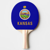 Ping Pong Paddle mit Flag Kansas, USA Tischtennis Schläger (Vorderseite)