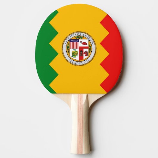 Ping Pong Paddle mit Flag Los Angeles, USA Tischtennis Schläger (Rückseite)