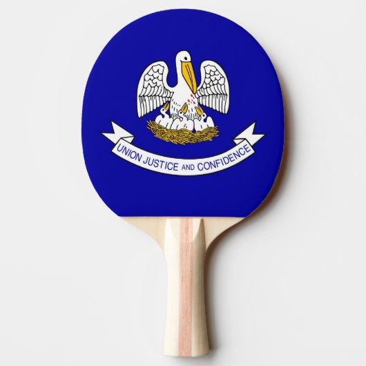 Ping Pong Paddle mit Flag Louisiana, USA Tischtennis Schläger (Rückseite)