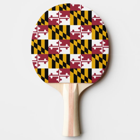 Ping Pong Paddle mit Flag Maryland, USA Tischtennis Schläger (Rückseite)