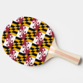 Ping Pong Paddle mit Flag Maryland, USA Tischtennis Schläger (Seitenansicht)