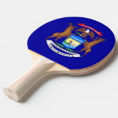 Ping Pong Paddle mit Flag Michigan, USA Tischtennis Schläger (Vorderseite)