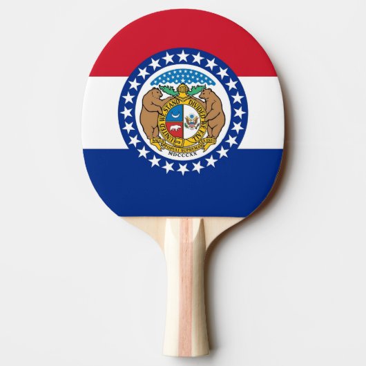 Ping Pong Paddle mit Flag Missouri, USA Tischtennis Schläger (Rückseite)
