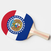 Ping Pong Paddle mit Flag Missouri, USA Tischtennis Schläger (Seitenansicht)